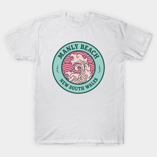 Manly Beach Australia Surf Badge T-Shirt